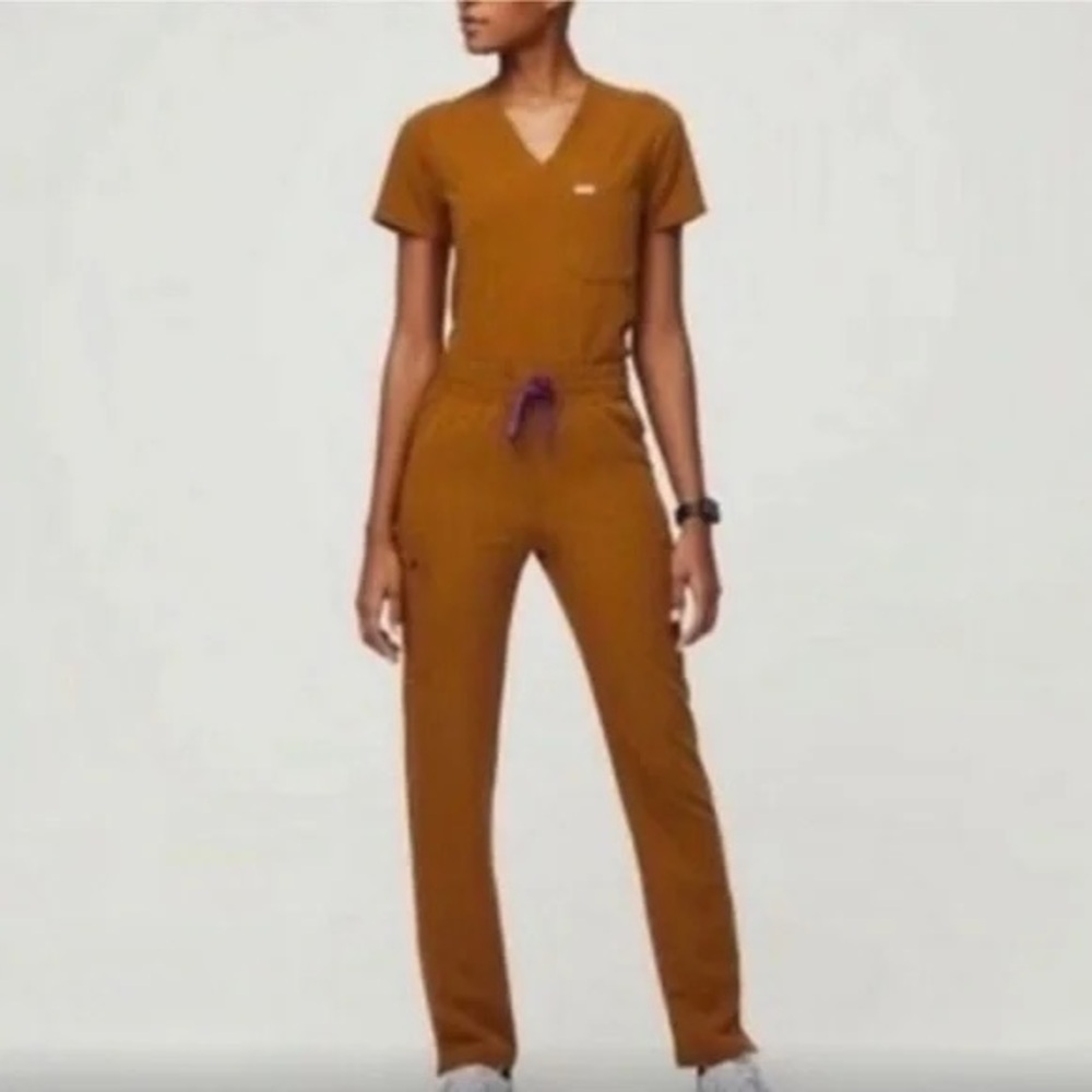 FIGS Yola Skinny Scrub Pant Atlantic Fall Sz Small P